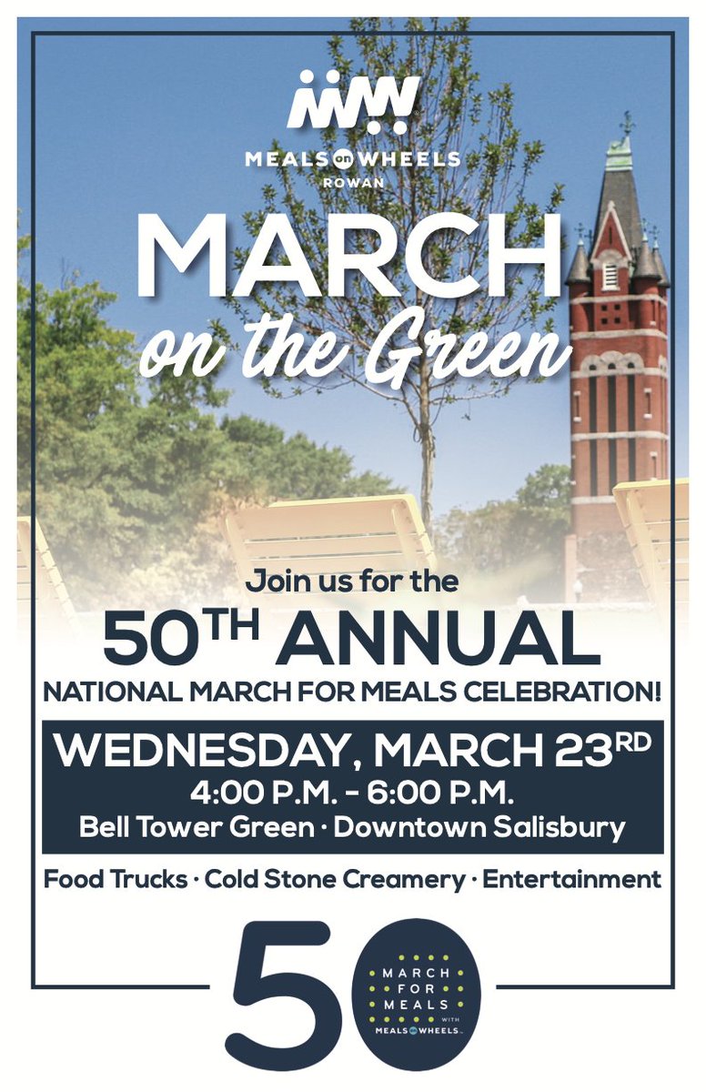 MOWRowan's tweet photo. **RESCHEDULED**
Due to the predicted storm tomorrow evening we have decided to reschedule March on the Green to FRIDAY, March 25th from 4 to 6 at Bell Tower Green.  
Hope to see you there! The first 100 volunteers will receive a free hotdog meal from the Hotdog Shack! https://t.co/uGDSCwxbww