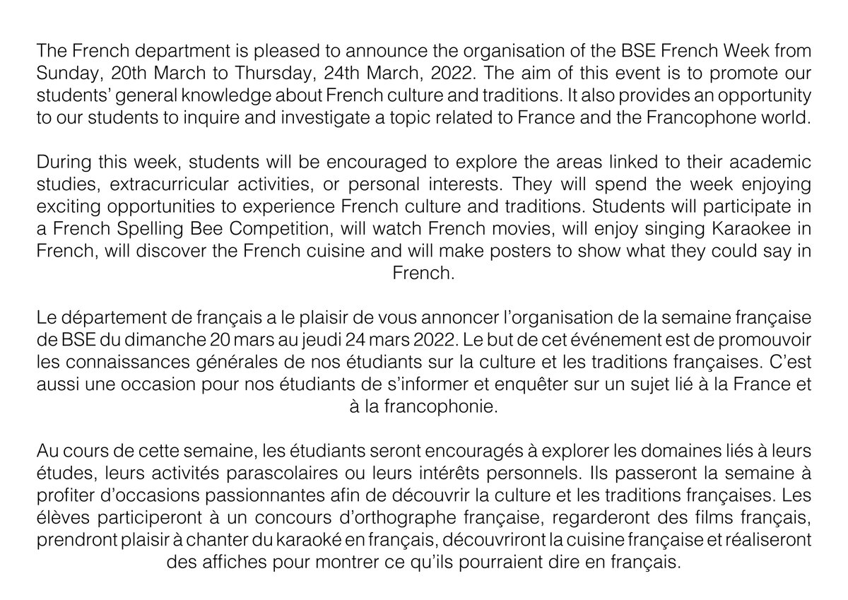 BSE_egypt's tweet photo. #French_Week #BSEian_and_Proud @BSE_egypt https://t.co/5TjNbjklve