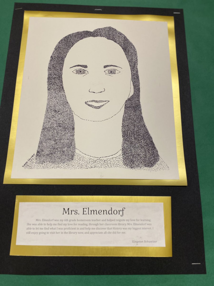 8th grade advanced art students select one teacher every year that has inspired them as a student at VMMS…