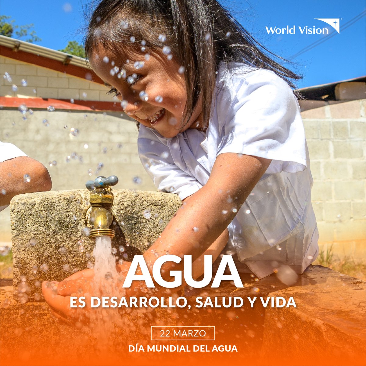 WorldVisionHN's tweet photo. Hoy celebramos el “Día Mundial del Agua” recordando la vitalidad de este líquido y el compromiso que debemos mantener con brindar su acceso seguro en las comunidades más vulnerables. https://t.co/AzOm3hZUJw