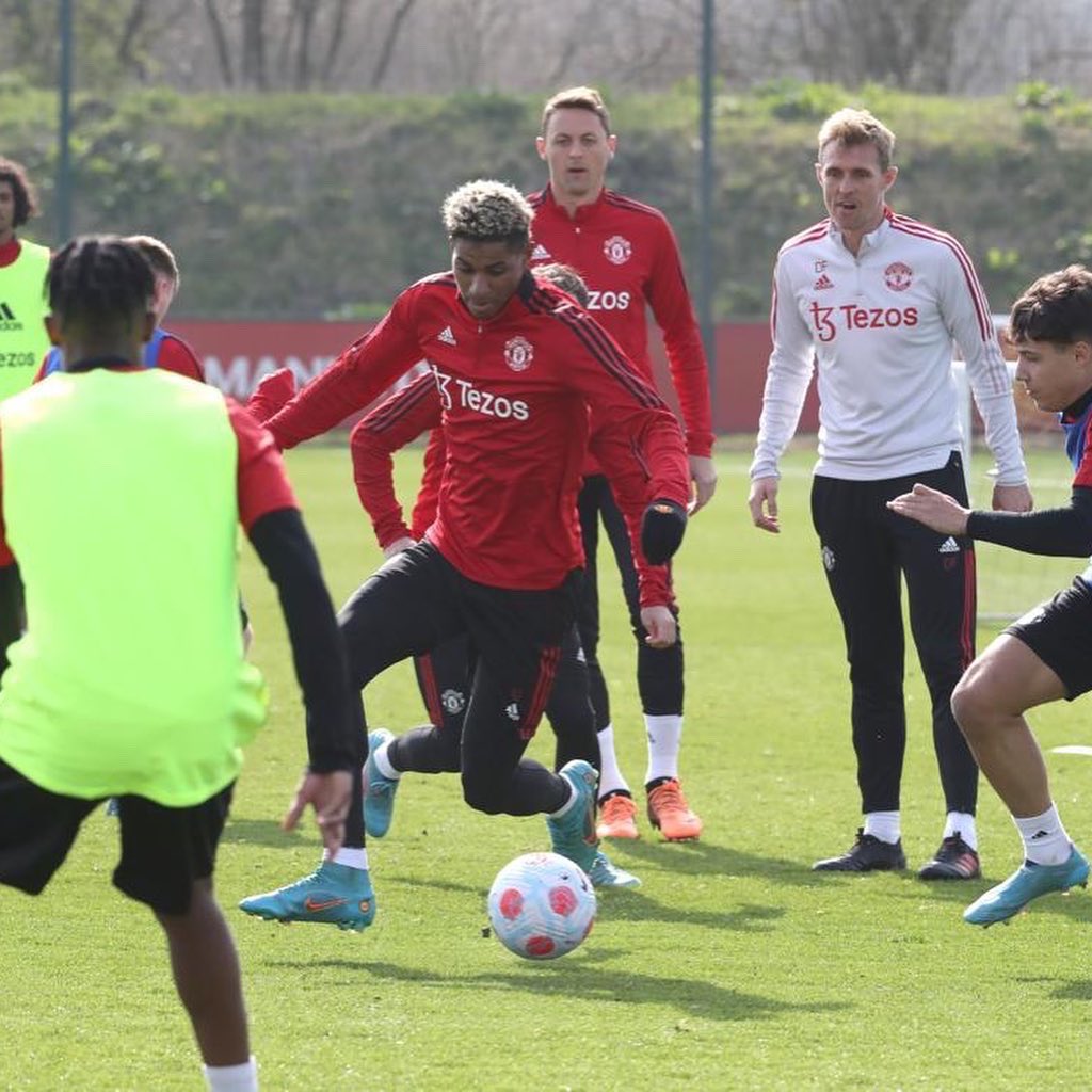 MarcusRashford's tweet photo. Putting in the work 💪🏾⚽️ https://t.co/VPzUmTiLYQ