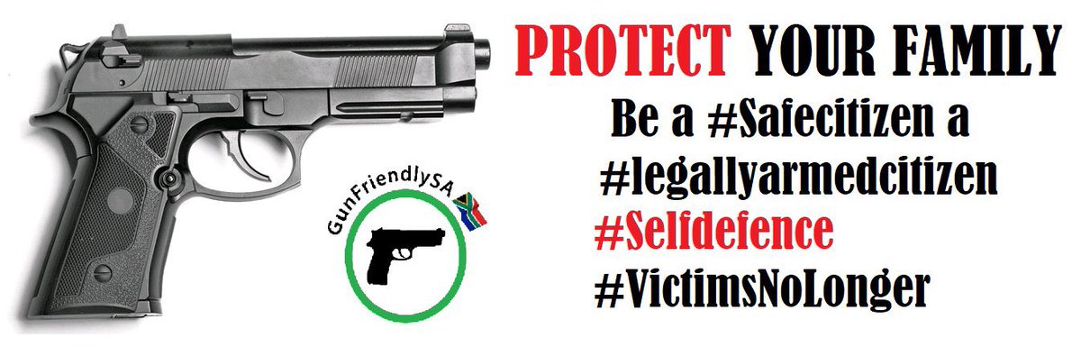 GUNFRIENDLY_SA's tweet photo. @VehicleTrackerz Being a #legalgunowner allows you to protect yourself and your loved ones from violent criminal attacks https://t.co/EijcnQhXV1