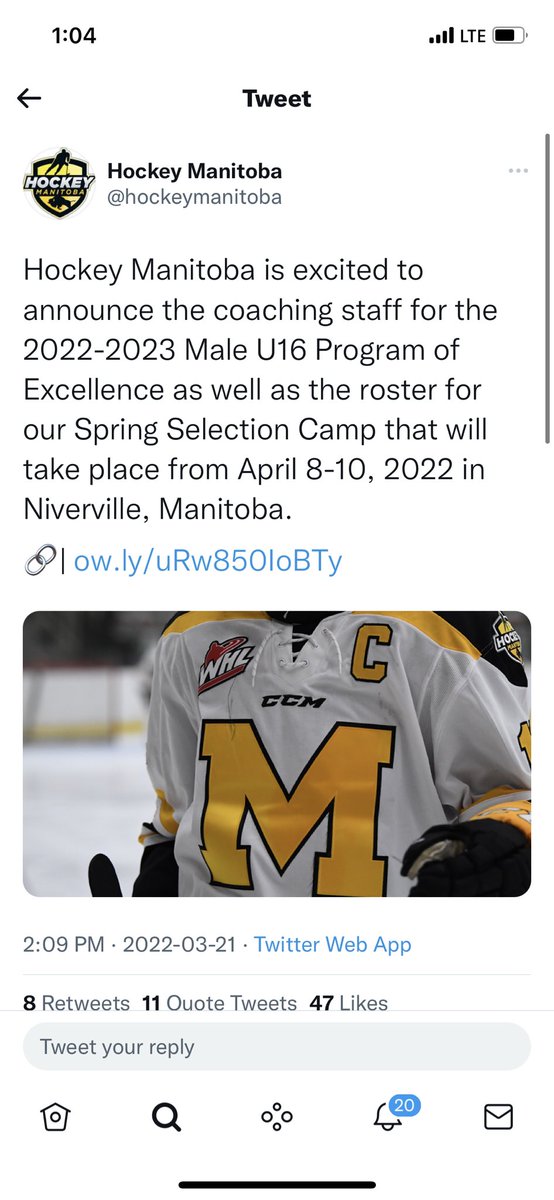 Congratulations   to Carberry’s Coleton Knox and Kaelan Waldner in making 2022-2023 Hockey Manitoba Spring Selection Camp! Great job guys!