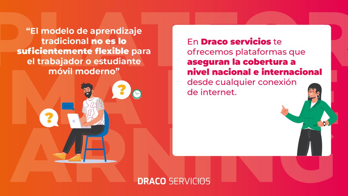 En Draco Servicios nos caracterizamos por ofrecer alternativas tecnológicas útiles para la educación. No dudes en elegirnos, contáctanos ya!
Detalles aquí👉 bit.ly/3Db4Wug
.
.
.
#dracoservicios  #capacitacionvirtual #cursosonline  #elearning #educacionvirtual #tecnologia