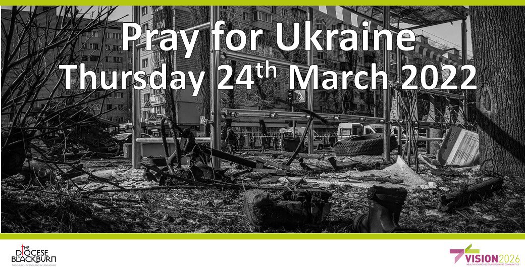 This Thursday our Bishops are calling the Diocese to a day of prayer and fasting for peace in Ukraine @nickjmckee @BpBurnley @JillLCDuff @samcheesman @churchofengland #PrayForUkraine