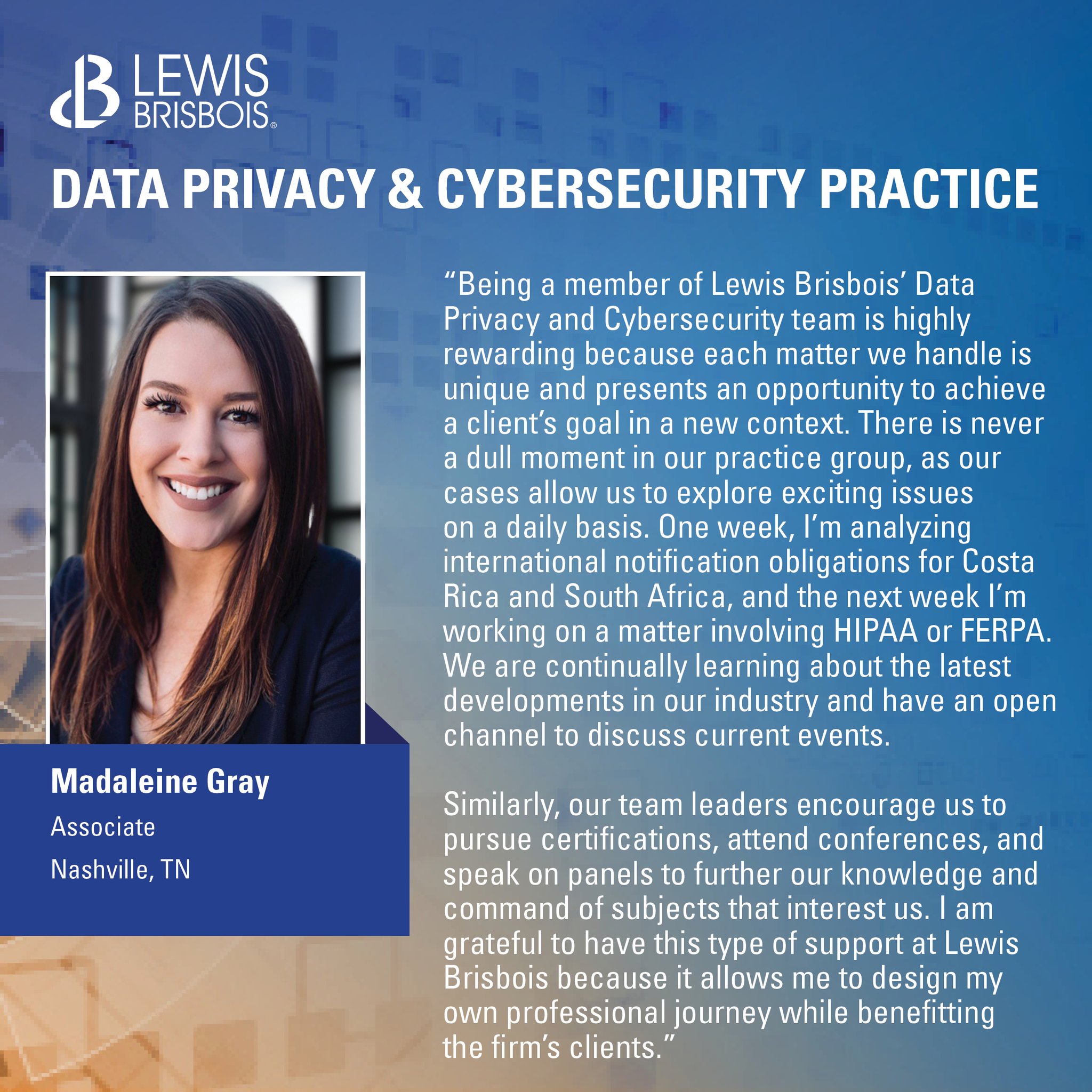 Lewis Brisbois Law on Twitter "In our DataPrivacy & Cybersecurity