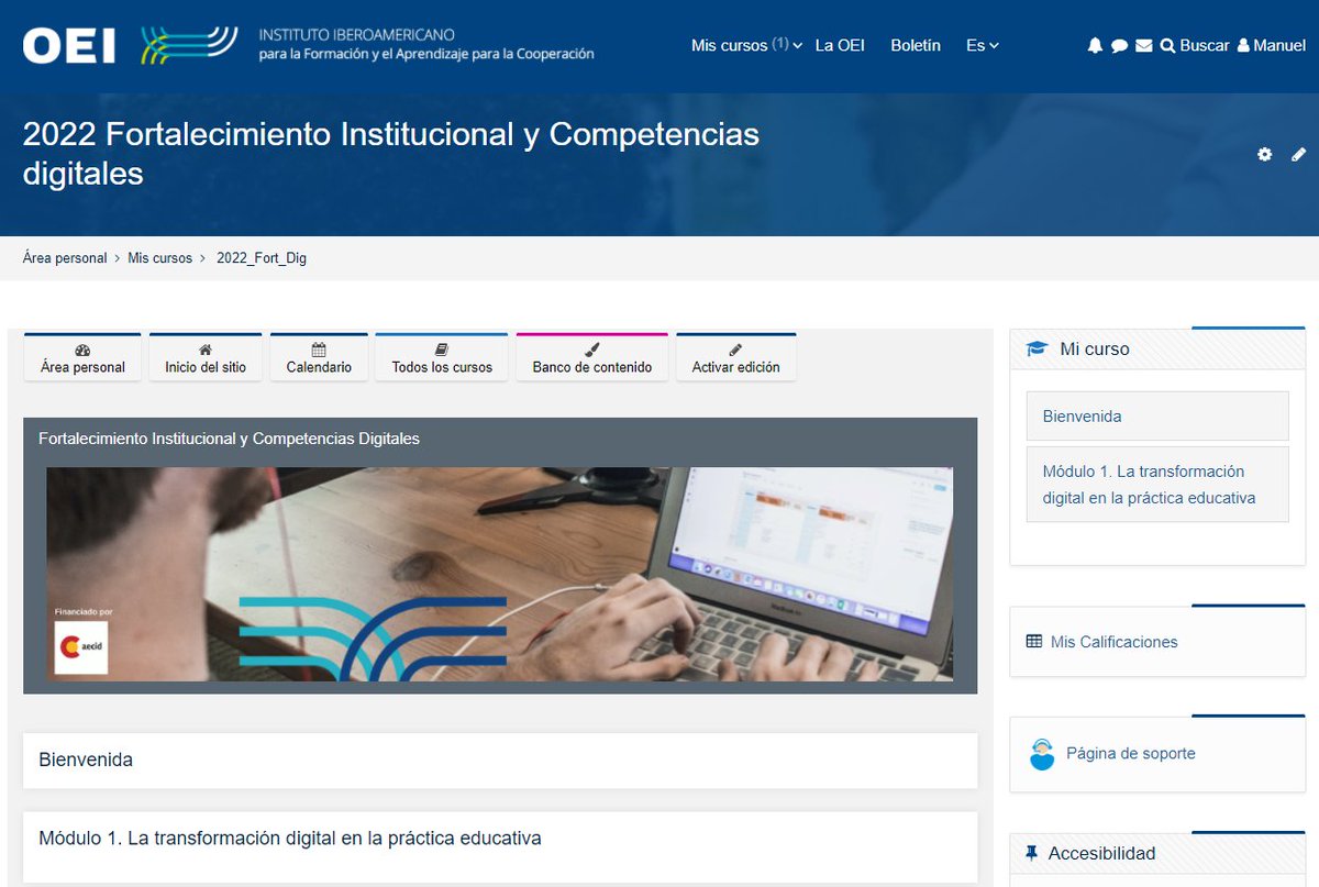 💻🎒📚La transformación digital en la práctica educativa: el nuevo entorno digital de la educación.

🎓👨🏻‍🏫👩🏻‍🏫Dentro del Máster "Fortalecimiento Institucional y Competencias Digitales"

Impulsando la educación de la mano de @EspacioOEI junto a <a href="/smartinezperez8/">Sandra Martínez</a>