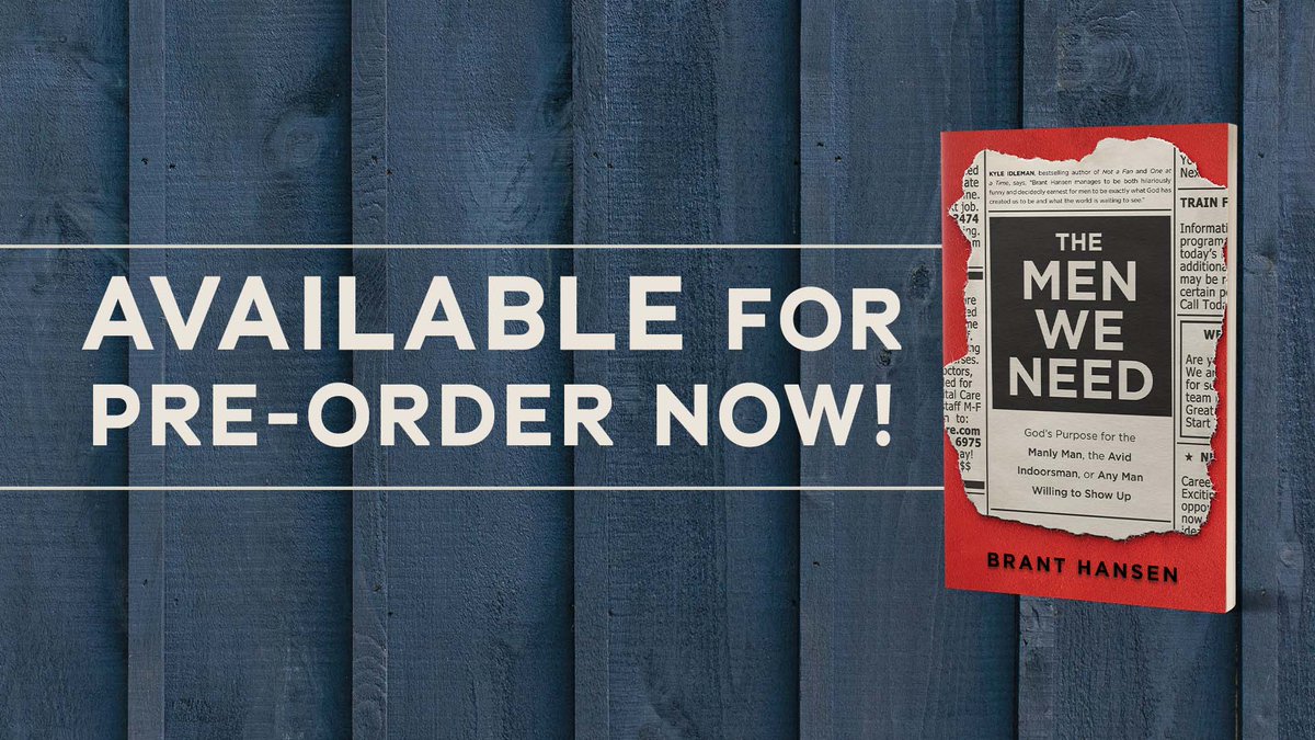 ReadBakerBooks's tweet photo. In his upcoming book The Men We Need, @branthansen explains the essence of masculinity in a fresh, thoughtful, and entertaining way that will inspire any man who dares to read it. Preorder and get access to the first 3 chapters now!
https://t.co/tCW56u35Zq https://t.co/n4BVGxnoJ4