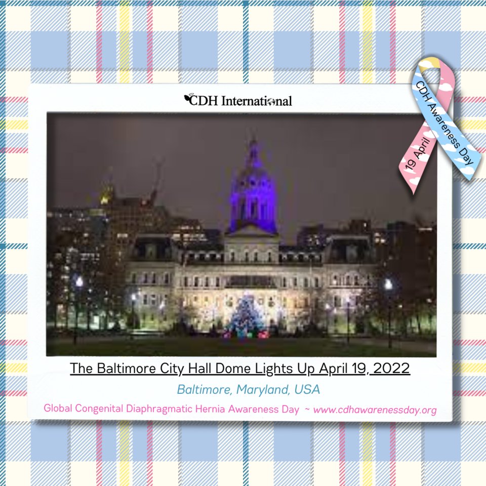 cherubs's tweet photo. Baltimore City Hall Dome is lighting up for Congenital Diaphragmatic Hernia Awareness Day on April 19th!

https://t.co/Xy84iFDxIv  
 
#CDH #CDHawareness #CDHawarenessday #pediatricsurgery #raredisease #congenitalanomalies #cdhinternational #savethecherubs #baltimorecityhall https://t.co/2CMMyABCzZ