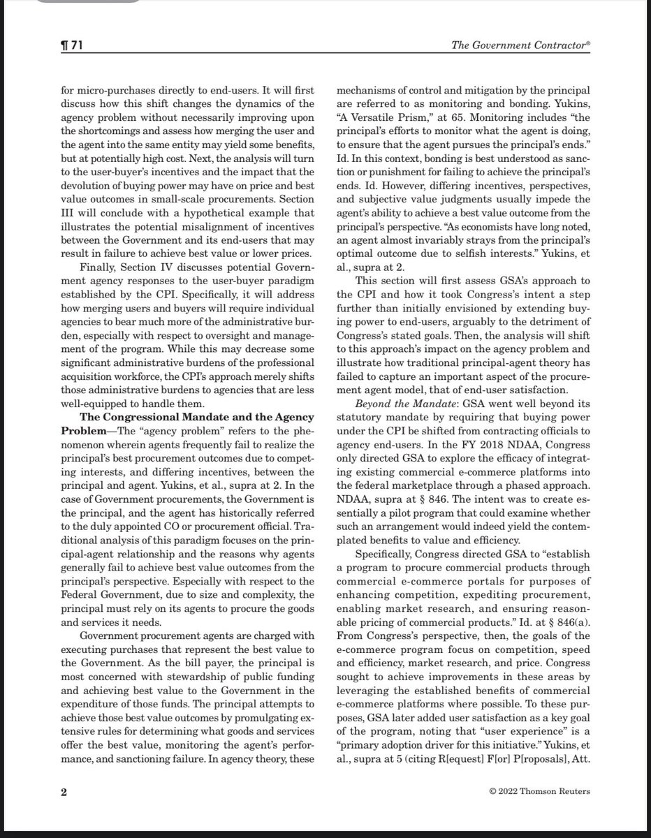 Tregle's tweet photo. Honored to have my article published by The Government Contractor.  “These Boots Are Made for Buying: Buyer Incentives and The Agency Problem in the Commercial Platforms Initiative.” #govcon #procurement #governmentcontractor #gsa #cpi https://t.co/cRBIzCPxff