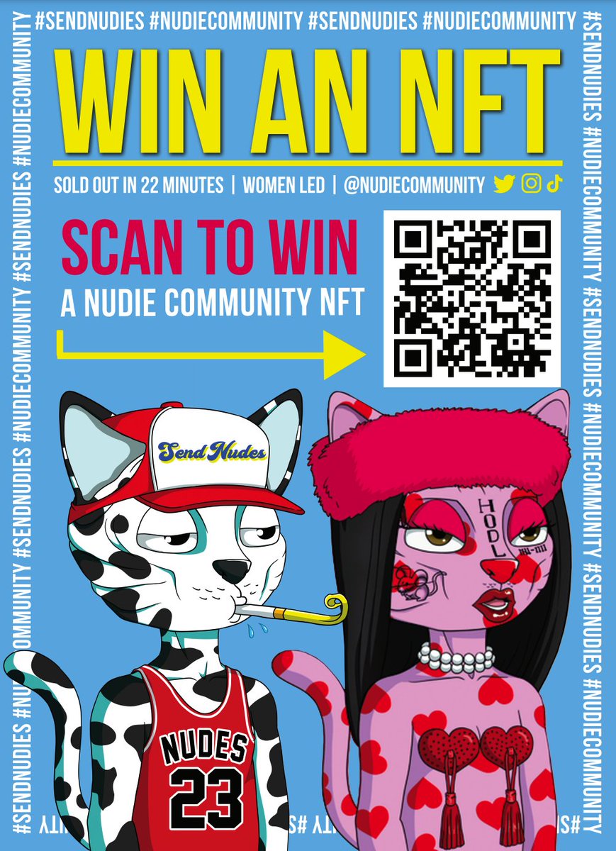 nudiecommunity's tweet photo. Our street poster campaign has started!😻We have 1000+ posters going up around #LA this week, just in time for #NFTLA. Enter to win one of 10 nudies! 🥳
https://t.co/k5A6kdspQJ

#sendnudies #nudiesinLA https://t.co/qHb6DnQIA5