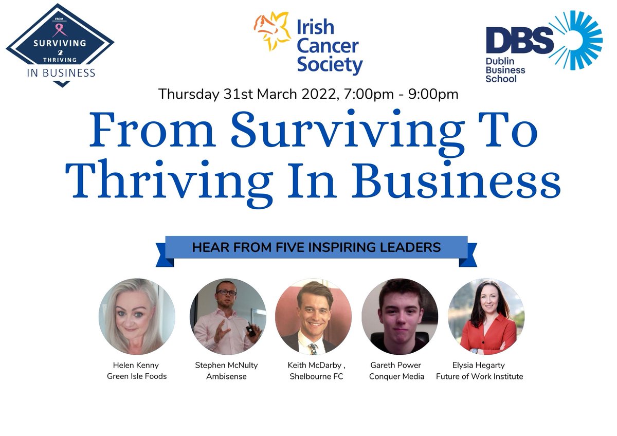 StoTinB's tweet photo. We are delighted to announce our event on the 31st of March. 

Come learn with us about how to Thrive in business with professionals from 5 different industries! 

Free registration here: https://t.co/U1YgQxETCk

Donate to the Irish Cancer Society: https://t.co/UPwcavLHmO https://t.co/haL3X1XX7L