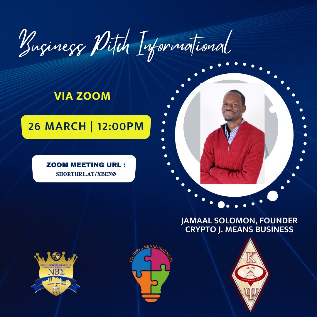 Business Pitch Competition for Young Entrepreneurs 

They will have the opportunity to pitch to a panel of entrepreneurs and score funding for their ideas. 

Sign up here! forms.gle/xyhumaYXU4uosH…

There will be an informational meeting on March 26th at 12 p.m. ET via Zoom.