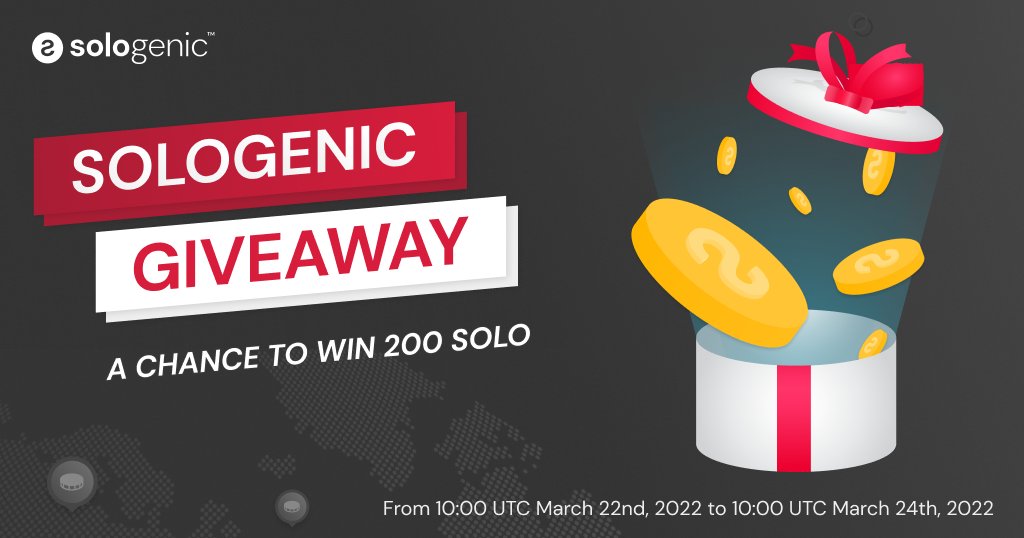MASON VERSLUIS (@masonversluis) on Twitter photo $SOLO GIVEAWAY π₯
Win 200 $SOLO to use for #NFTs on the Sologenic Marketplace on the #XRPL.
1. Follow @realsologenic and <a href="/MasonVersluis/">MASON VERSLUIS</a>
2. Retweet & Tag 3 friends
3. Join Sologenic's Telegram Group t.me/SOLOGENICxGoSOβ¦
1 Winner will be picked at random on Thursday 24th. $SOLO GIVEAWAY π₯
Win 200 $SOLO to use for #NFTs on the Sologenic Marketplace on the #XRPL.
1. Follow @realsologenic and <a href="/MasonVersluis/">MASON VERSLUIS</a>
2. Retweet & Tag 3 friends
3. Join Sologenic's Telegram Group t.me/SOLOGENICxGoSOβ¦
1 Winner will be picked at random on Thursday 24th.