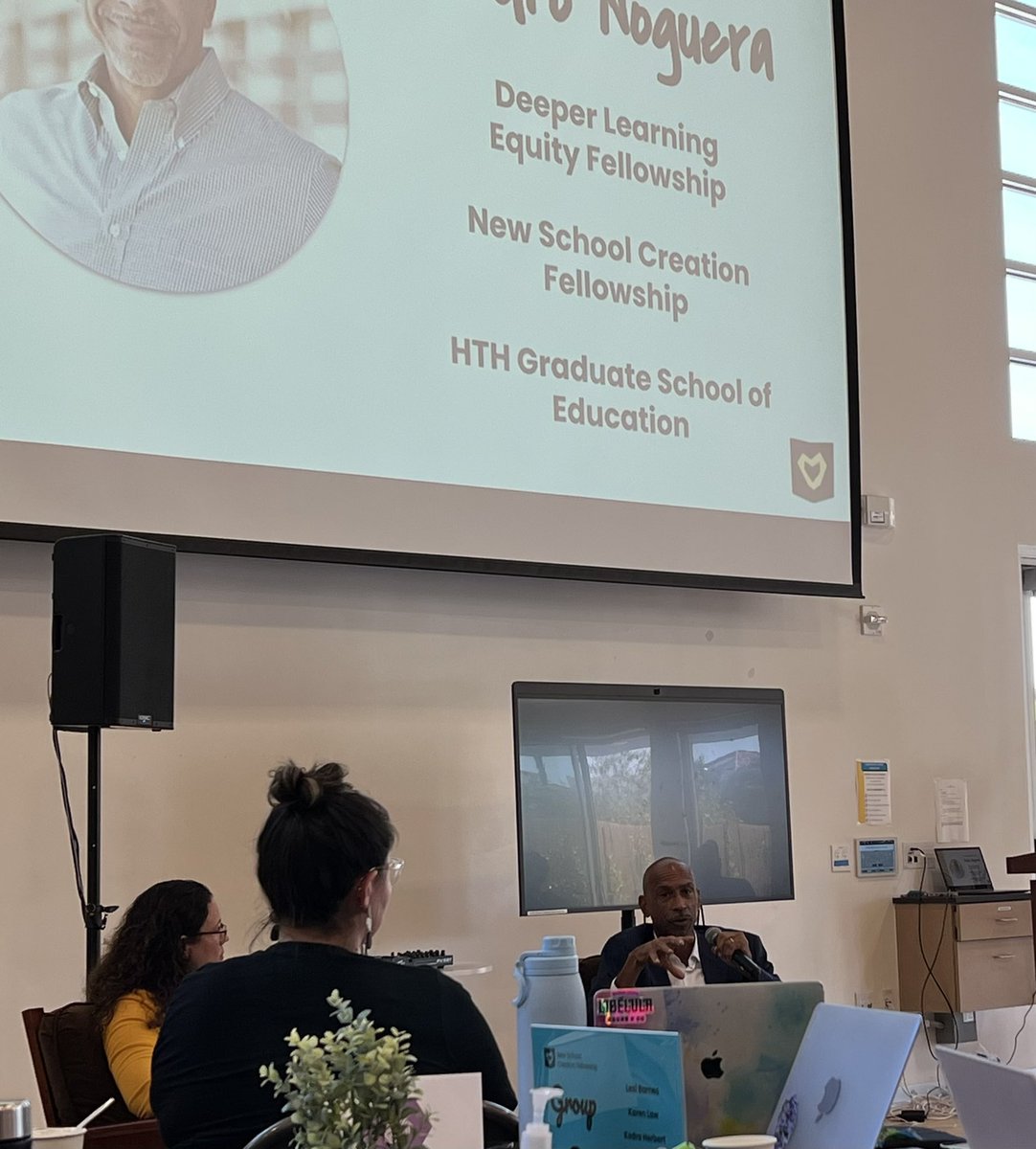 Thank you <a href="/PedroANoguera/">Pedro Noguera</a> for your fire talk with us today!! #deeperlearning #deeperlearningequityfellowship #centerforloveandjustice #hthgse