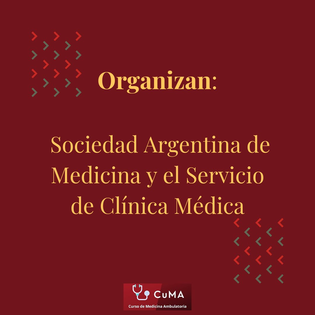 CumaAmbulatoria's tweet photo. ¡Presentamos CuMA! 

👉Este curso de Medicina Ambulatoria propone brindarle a médicos clínicos, de familias, generalistas, de atención domiciliaria y de atención de guardia, información integral y actualizada sobre los temas relevantes de la medicina ambulatoria

Está organizado+ https://t.co/nkes4QhoYi