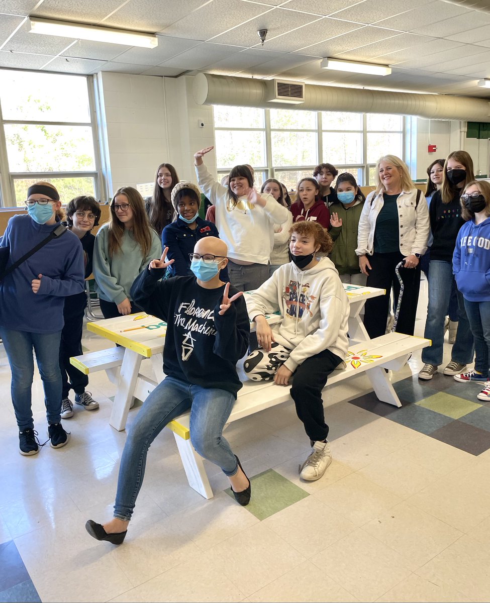 MayorJoyceCraig's tweet photo. A few weeks ago, over 100 students participated in a @GirlsatWorkInc team build program at Hillside Middle School -- building 10 picnic tables from scratch.
Today, all 10 of those tables were donated to schools and businesses in the city. #MHTpride https://t.co/3X2ZrhtBWN