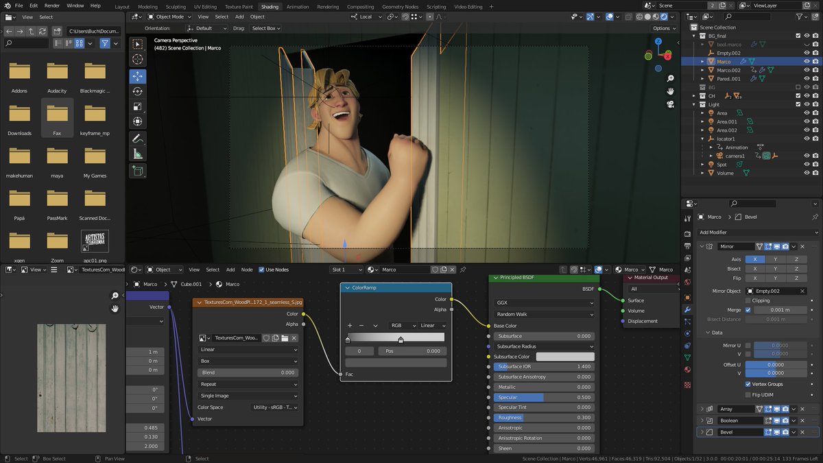 buch3D's tweet photo. A little sneak peek of my next #animation shot. Animated in #maya3d and exported to #Blender3d for set dressing, lighting and rendering -with Eevee. https://t.co/ZQ93snE2cT