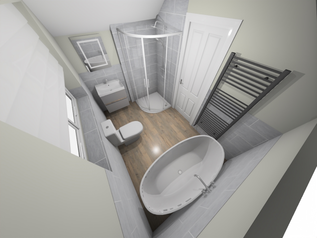 "There's no way a walk-in shower will fit in this room " ( Said the builder) But, we saw a new potential - as that's our area of expertise #Kitchen &amp; #Bathroom #design since 1978.
 Visit our #Chester showrooms. We see potential others miss.