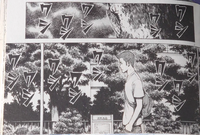 漫画制作をデジタルにしてよかったなーと思うことの1つが文字抜きです。
例えばアナログ作業で真夏の森で蝉の鳴き声が響くなんてシーンは、墨で描いたセミの声を延々と白く縁取ってました。腕のたつスタッフがそれだけでかなりの時間をとられてましたが、デジタルだと本当に簡単です😄 