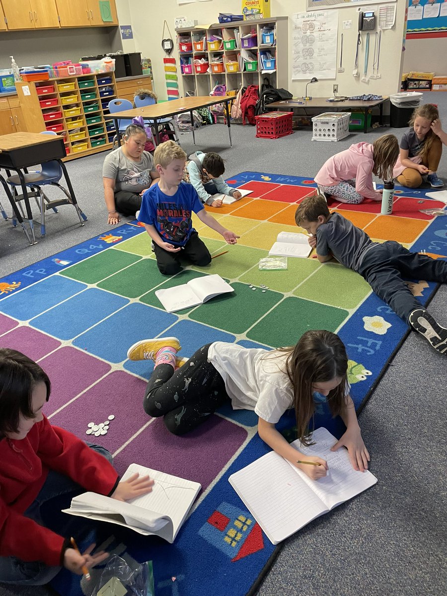 Working with our clock buddies to count coins! #webblc #webbstudentdiscourse <a href="/webbcubs/">Webb Cubs</a>