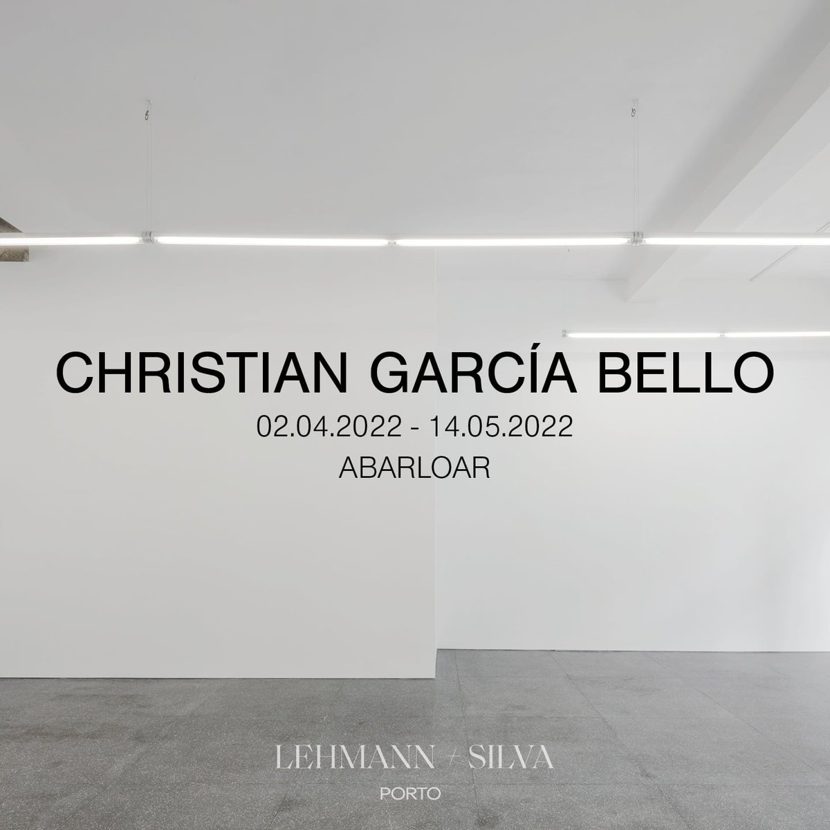 lehmann_silva's tweet photo. CHRISTIAN GARCÍA BELLO
ABARLOAR
02.04.2022 - 14.05.2022
>
@christiangarciabello
@lehmann_silva
>
#christiangarciabello
#lehmannsilva
#galerialehmannsilva
#lehmannsilvagallery
#artcontemporanea
#contemporaryart
>
Mais informação I More information : gallery@lehmannsilva.com https://t.co/qhnEnGaBVN