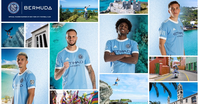 newyorkcityfc's tweet photo. Welcome to the Club, @Bermuda 🇧🇲

#NYCFC today announced a new partnership with Bermuda Tourism Authority (BTA) 🌴☀️