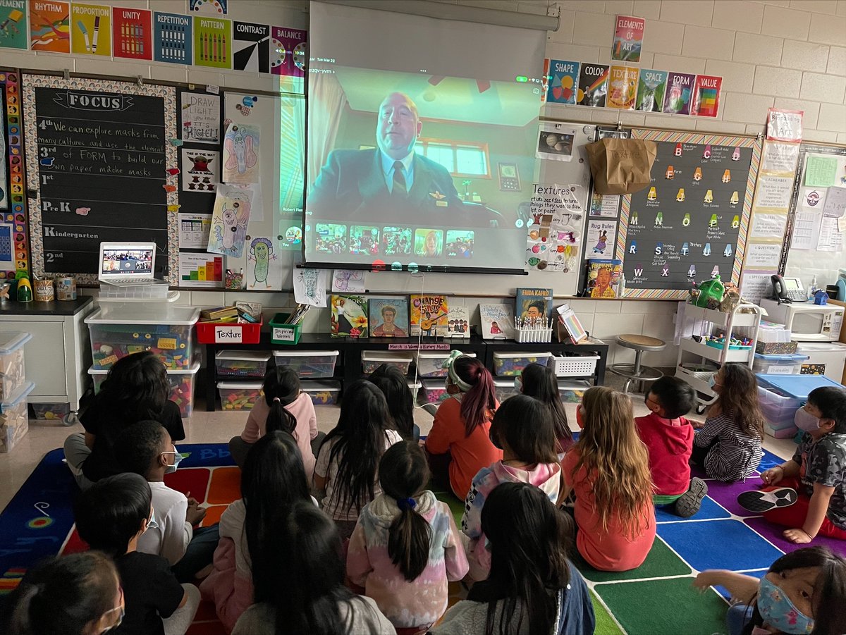 FarnsworthPreK4's tweet photo. Four Farnsworth classrooms were able to learn from Mr. Fleming today! He is a Delta pilot and former Air Force pilot (and also happens to be the father of our aerospace teacher!). Thank you for teaching our future pilots! https://t.co/fzcs7s5m29