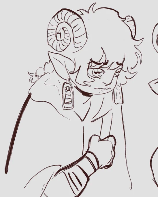 Some drawings of my dnd character Calliopée 💕💕 she's a 20-year-old satyr paladin who loves to help people and eat good food and sing songs from all the places she traveled through 💖

Last pic is an alternative version of her after a few years in the adventure field ✨ 