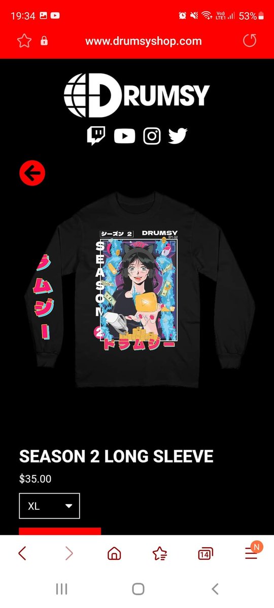 ChrisGamingTVHD's tweet photo. I just bought this Shirt on https://t.co/MNnA4MpEcb by @DrumsyOfficial and i've been a fan of him since 2012-2013 when he first started with his YouTube under the name GotDrums. @emiokok #drumsy #drumsyshop #gotdrums #VRChat https://t.co/v5dzSTcPXU