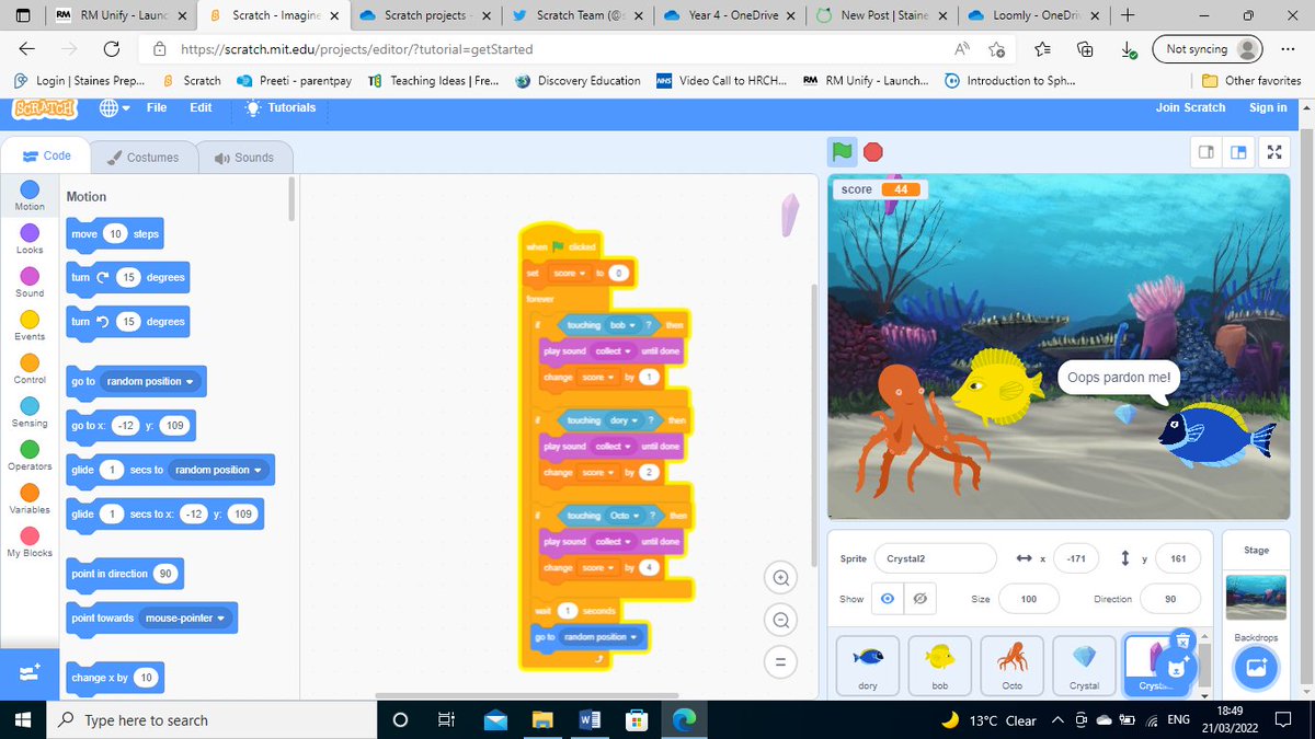 StainesPrepDigi's tweet photo. In #StainesPrepDigitalLearning #StainesPrepYear4 coded some amazing fish tank animations using @scratch, incorporating sound effects and making the fish really 'swim'!
#StainesPrepBeYourBest #StainesPrepPride https://t.co/KIBsBjdVNV
