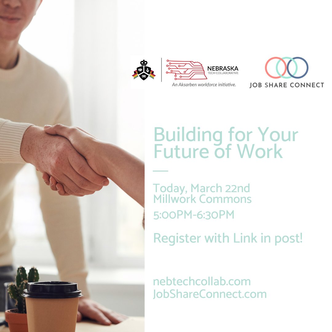 neb_tech's tweet image. Join us today at Millwork Commons along with @jobsharetoday for &quot;Building for Your Future in Work&quot;

Learn more with the link below!

meetup.com/witheartland/e…