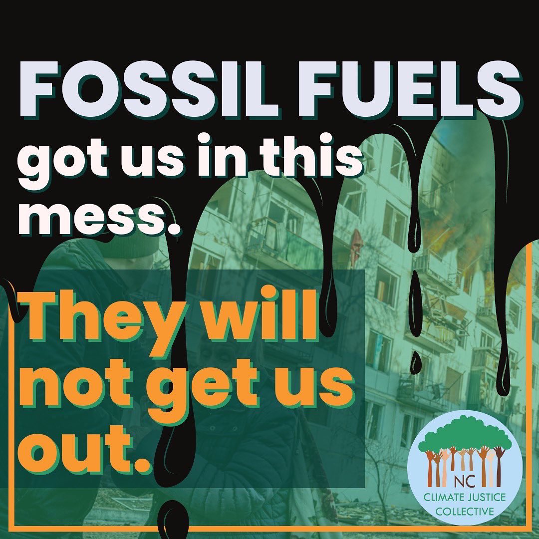 NCClim8Justice's tweet photo. The Oil and Gas Industries are jacking up the prices and inciting fear of fuel shortages to cement their position with governments in ways that will have even more disastrous impacts on the climate crisis. https://t.co/gy8Mck0tuP