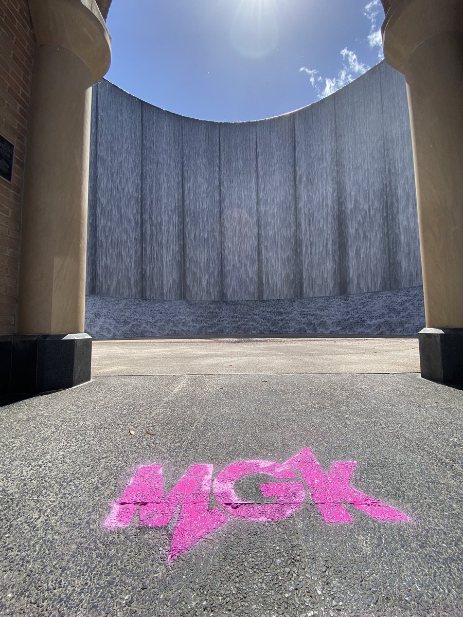ToyotaCenter's tweet photo. SCAVENGER HUNT: Be the first to find the MGK letters at the Waterwall to win a pair of @machinegunkelly tickets for his June 10th Houston show! Act quick! Ready….Go! https://t.co/u07rXoEy8r