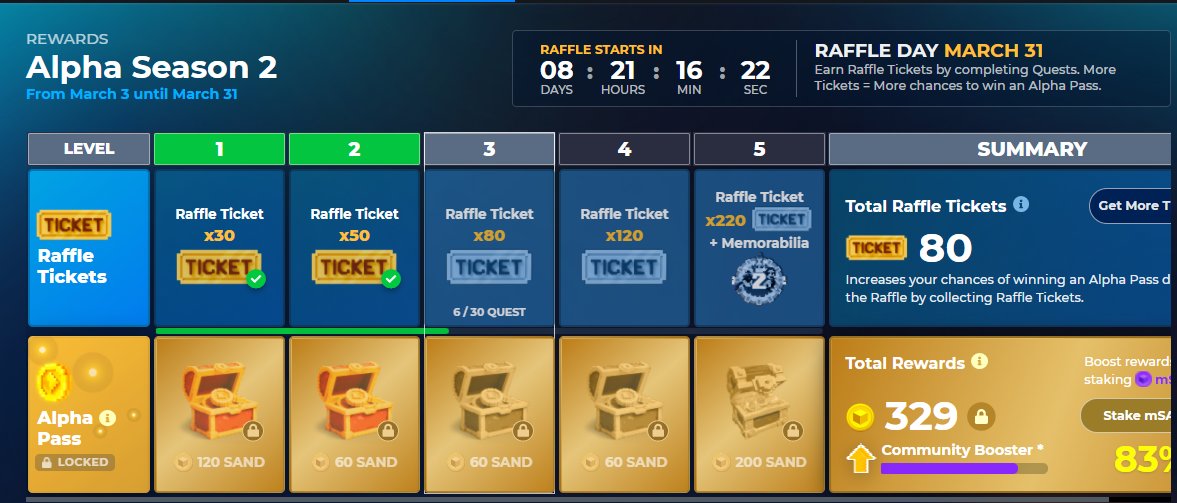 SemyonCher's tweet photo. @TheSandboxGame I just participated in the daily #SandboxAlphaS2Contest for a chance to earn up to 1,000 $SAND! Starting March 22 - Ticket Day. Check out my screenshot below!
👇 #SandboxAlphaS2 https://t.co/qpgV1qUNpp