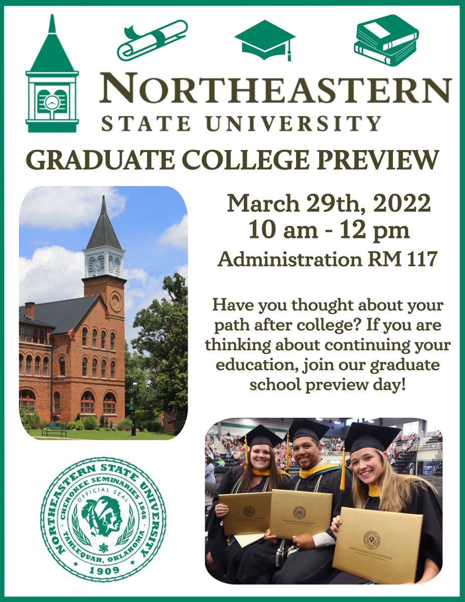Don't forget to stop by the office and sign up to attend our NSU Graduate College seminar!