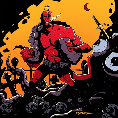 RizaTurker's tweet photo. #hellboyday #hellboyday2022 #mikemignola #hellboyuniverse #rizaciziyor https://t.co/mRK6CE0UkP