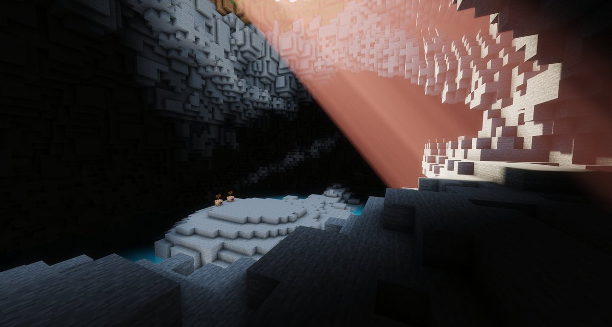 Blockimendious's tweet image. Redid the start cave.  This is where Lara will drop you off. I figured out how to tp someone when they hit a specific location so I made this a distance away from the rest of the village. 
 #minecraftscreenshots #minecraft
#minecraftmapsbuild #minecraftbuilds #minecraftmaps