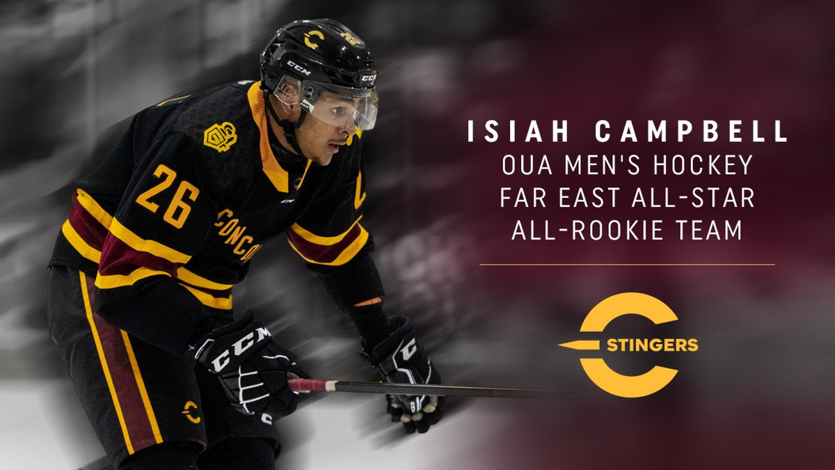 We've got another all-star to announce 👏

Congratulation to Stingers men's hockey forward Isiah Campbell on being named an OUA Far East Division All-Star and to the conference's All-Rookie team. 

bit.ly/355Mg2o

#CUstingers #CUhockey #OUA