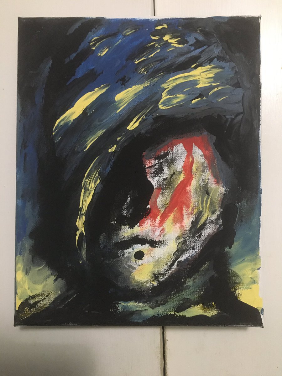CmdrGeistmann's tweet photo. Two paintings I’ve done about the invasion of Ukraine. First is called “defiance “. The second is “Mariupol “.   Slava Ukraini! @ZelenskyyUa Keep fighting on! https://t.co/TA3VuZSYqt