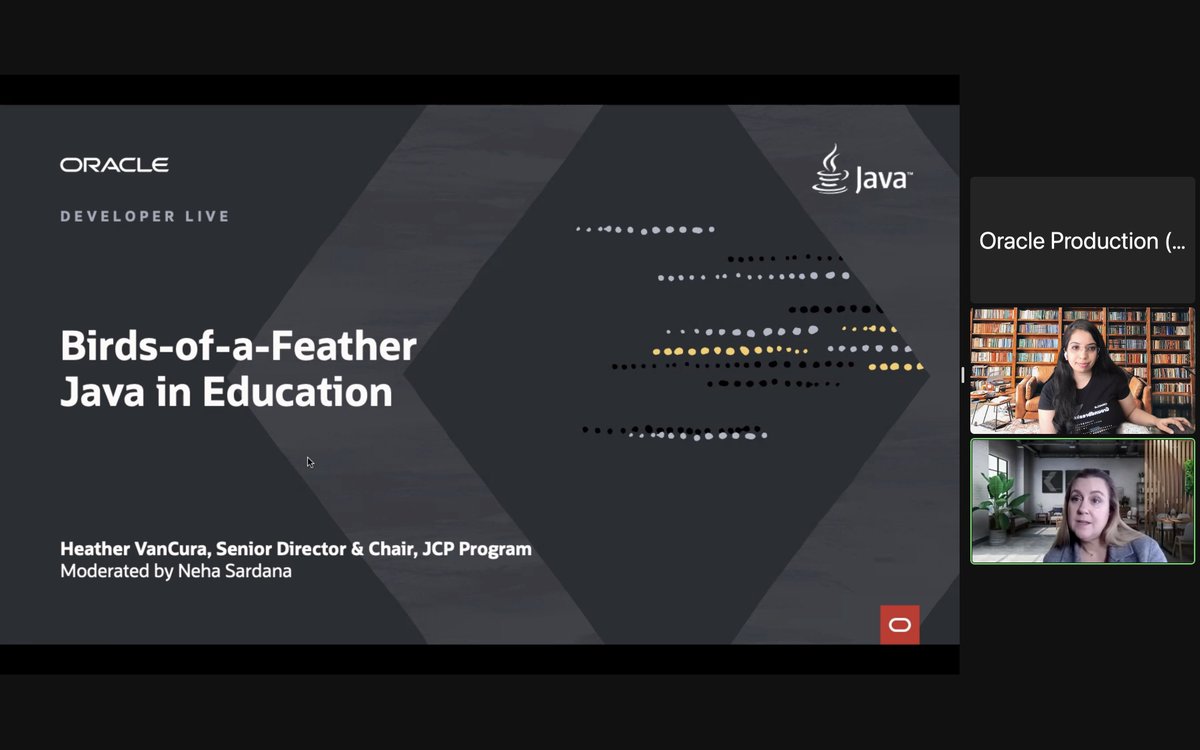 nehasardana09's tweet image. Starting soon! #OracleDevLive on #JavaInEducation!
Come and join us!
