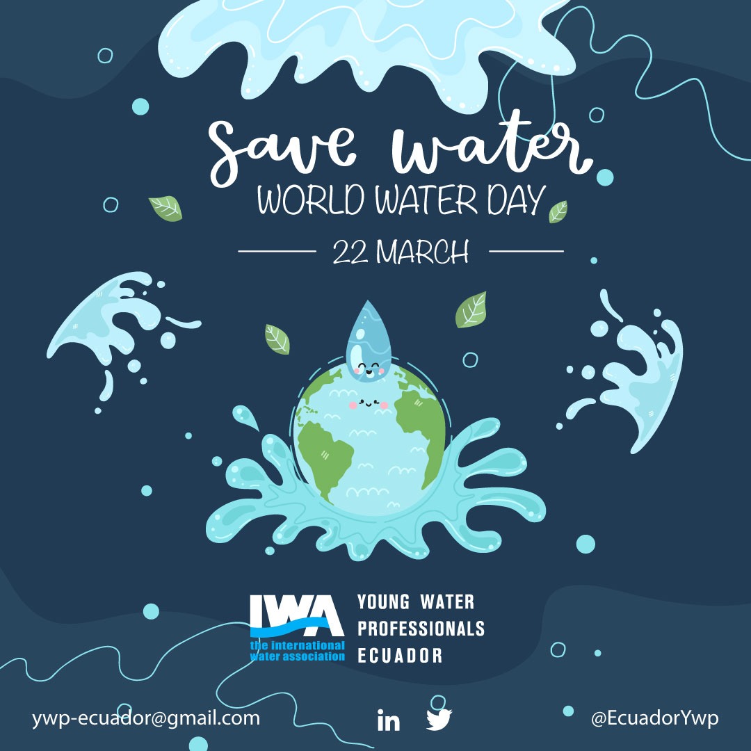 💧¡Feliz día mundial del agua!💧

En LATAM contamos con el 65% del recurso a nivel mundial. Sin embargo, tenemos desafíos en 🇪🇨 para el manejo del agua, el acceso equitativo, continuo y de calidad.

¡Únete a YWP Ecuador y juntemos esfuerzos!
#WorldWaterDay #diamundialdelagua