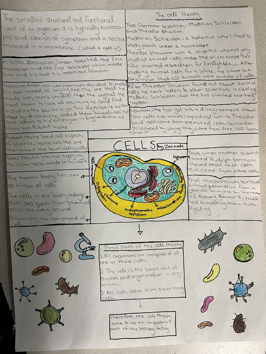 MissKKyle's tweet photo. The grade 8’s did a great job of demonstrating what they know about cells. Great work! @HenryLarsenE @OCDSB https://t.co/o59KMcjDrC