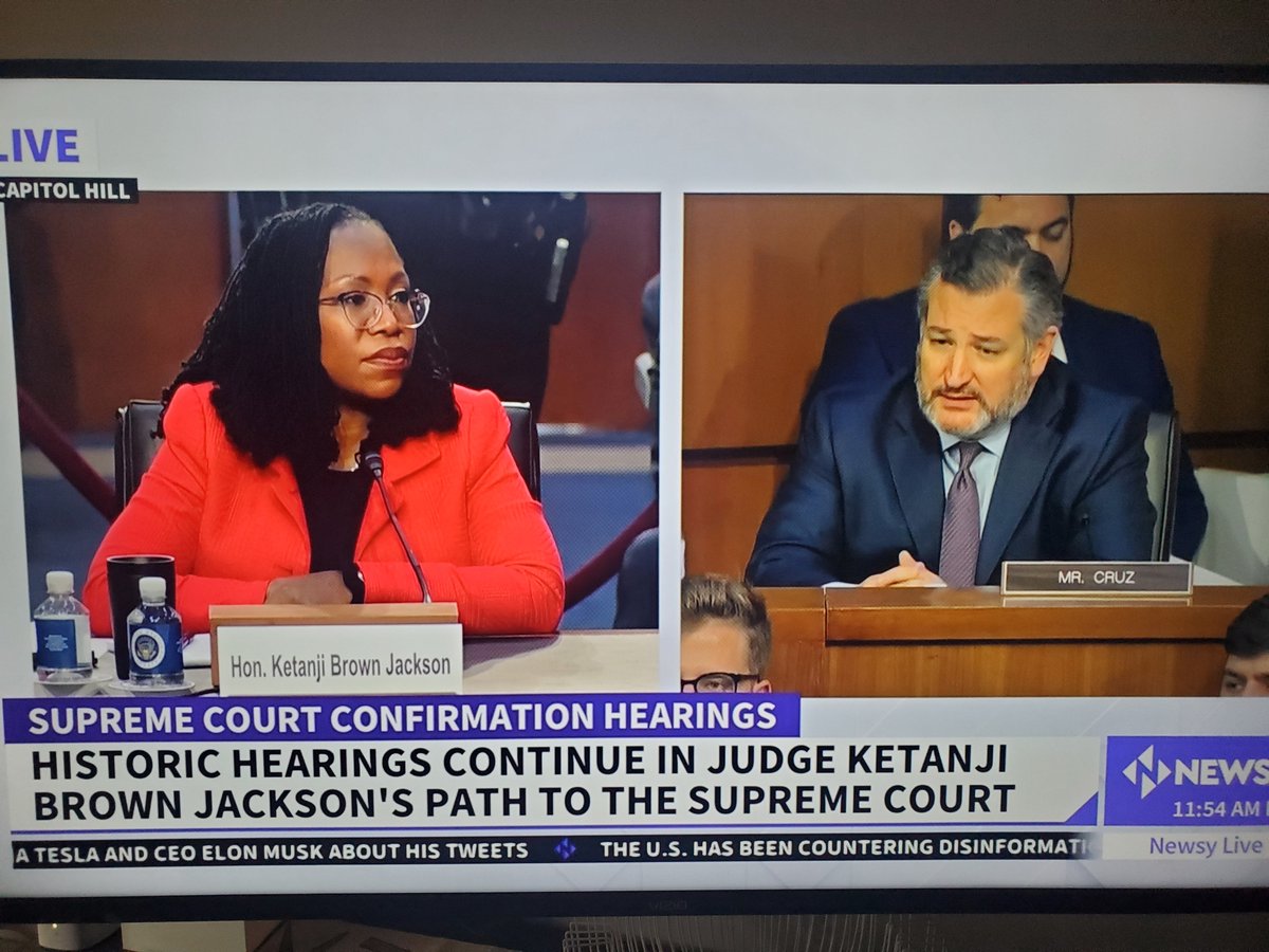 Ted Cruz is rambling about CRT and literally reading Anti-racist Baby at a Supreme Court confirmation hearing. Judge Brown Jackson is taking him to school.