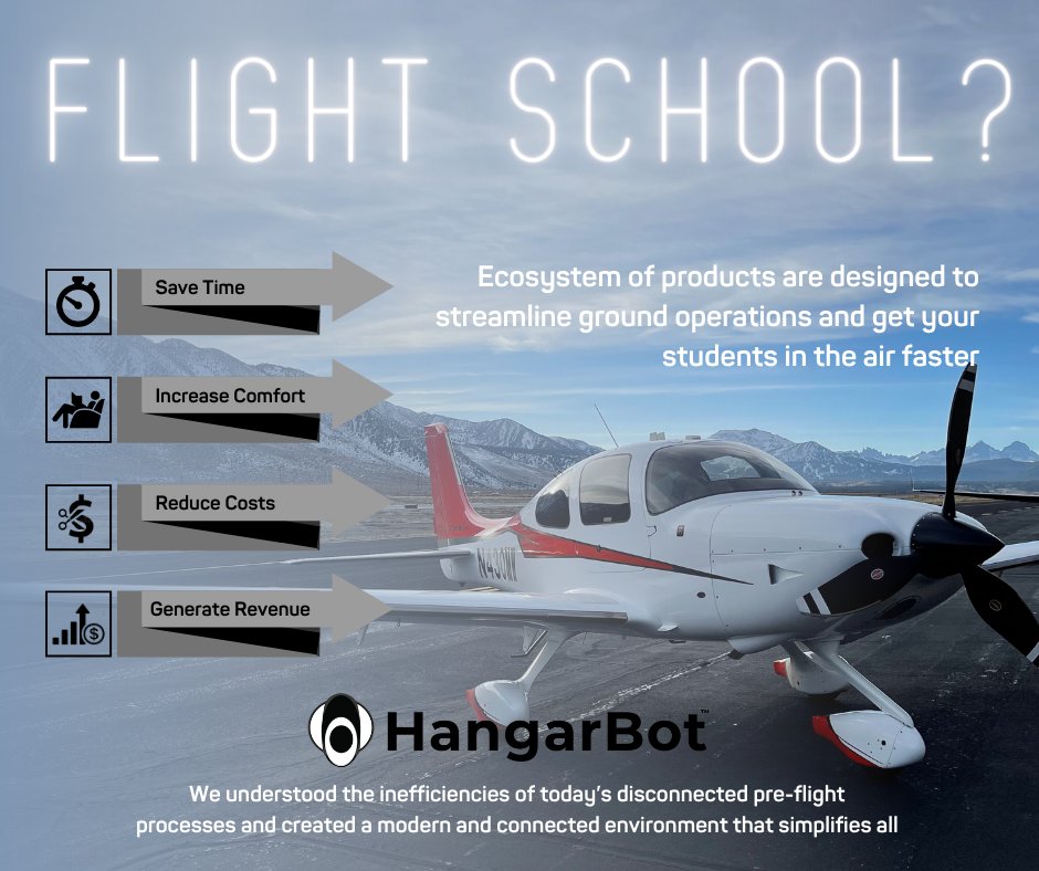 Our products provide you with the ability to remotely open your hangar, preheat the engine and cabin, track the battery status of tug equipment, and monitor the entire premises provides for drastic increases in efficiency.
#FlightSchool #Aviation #Pilots