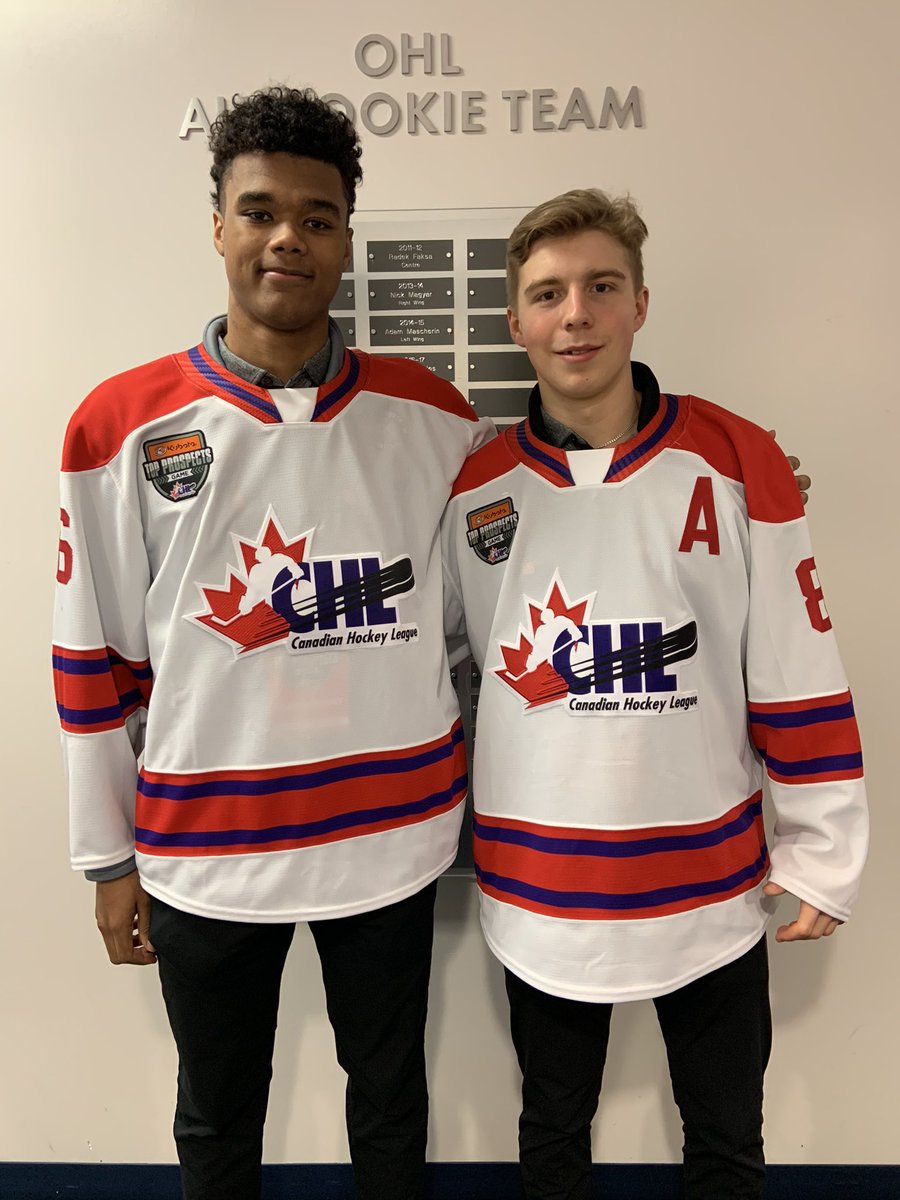 QMJHL's tweet photo. Media Day for the boys before tomorrow’s @KubotaCanadaLtd Top Prospects Game! 🎥 🎤
#KTPG | https://t.co/CZ5i8Pt0Fu https://t.co/AyyFbOemuB