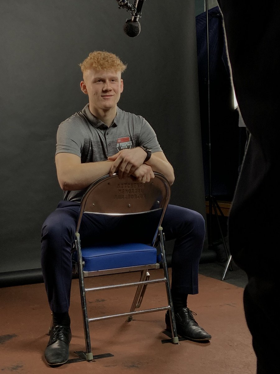 QMJHL's tweet photo. Media Day for the boys before tomorrow’s @KubotaCanadaLtd Top Prospects Game! 🎥 🎤
#KTPG | https://t.co/CZ5i8Pt0Fu https://t.co/AyyFbOemuB
