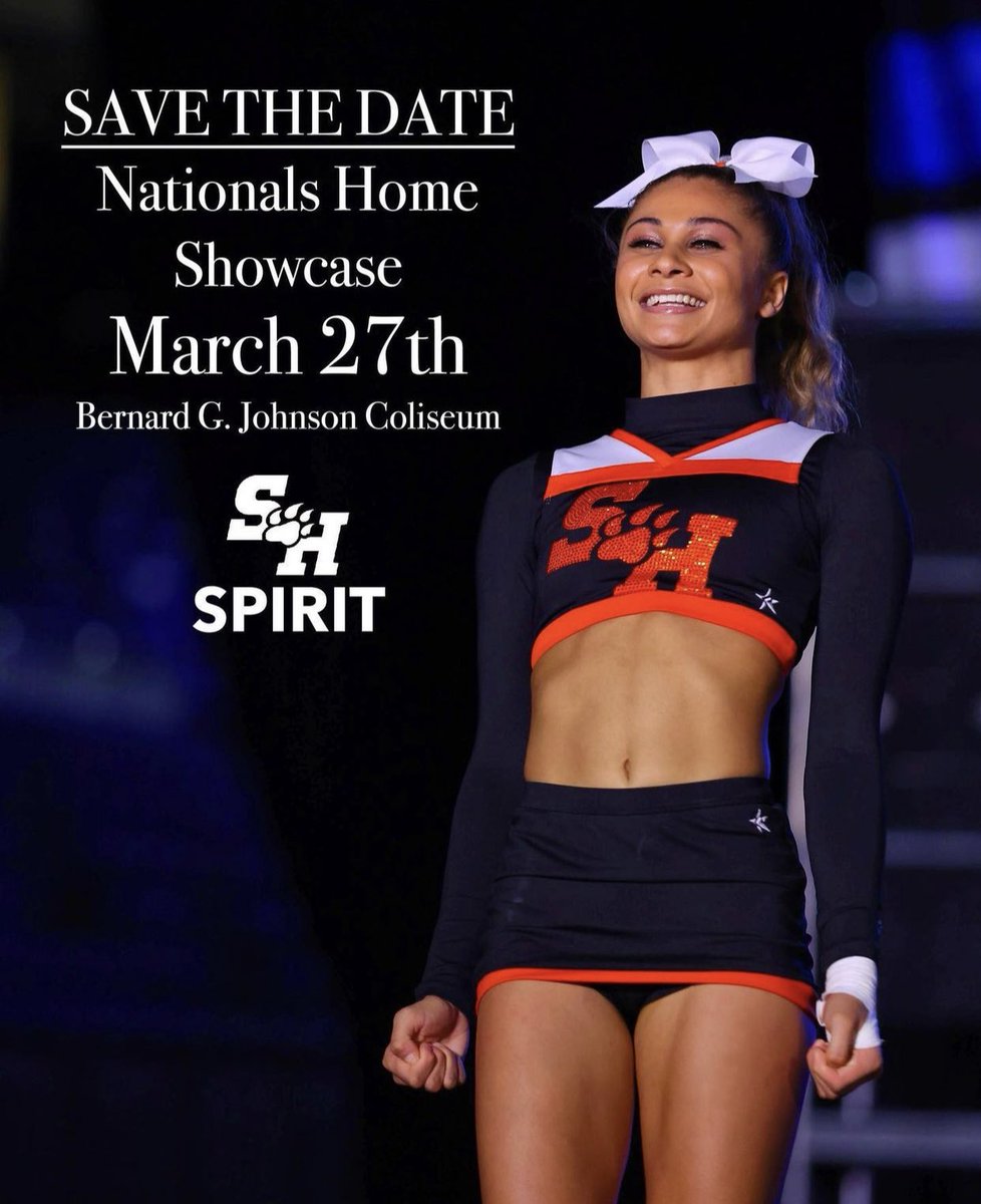The @shsu_cheer cheer and <a href="/SHSU_OPDT/">Orange Pride Dance Team</a> are ready to perform their Nationals routines for YOU! Come out and support them at the Home Showcase THIS SUNDAY at 6:00 pm in the Johnson Coliseum! 🎉 Only 2 weeks until they are Daytona bound! #SHSU #SHSUSpirit #OPDT #SHSUCheer