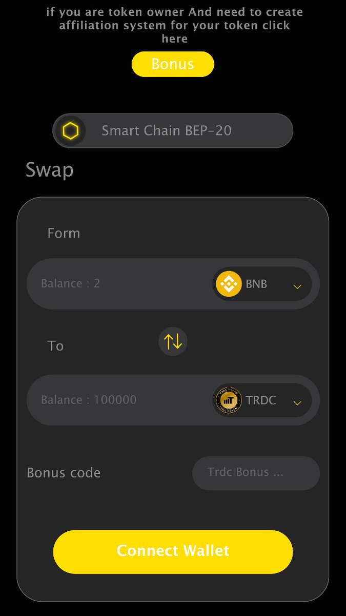 TradersCoinTRDC's tweet photo. $TRDC    announces the start of  developping first Swap platform by using the #affiliate feature. It will be the first #Swap project in the world using this feature. 
Project will be launched on 04/22/2022.
#bsc #Launchpad #bnb #btc #DAO #Crypto https://t.co/YXn1PBaFsg