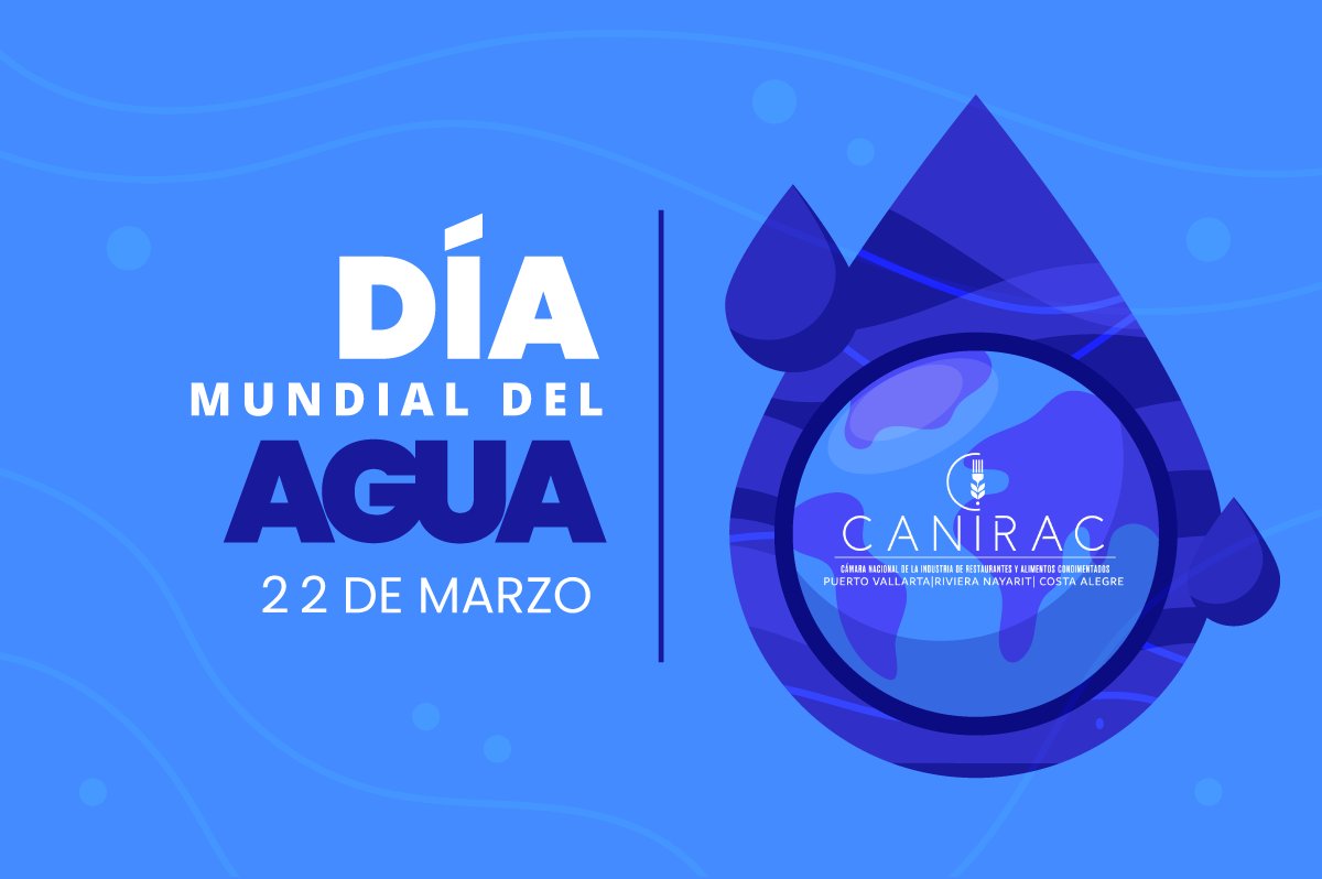 CANIRACVALLARTA's tweet photo. Cada 22 de marzo desde 1993 se celebra el Día Mundial del Agua, el líquido que nutre toda la vida de este planeta. 💧🌎
.
.
.
.
.
.

 #DíaMundialDelAgua  #CANIRACPV  #CANIRAC  #PuertoVallarta https://t.co/4q0DoYqLxE